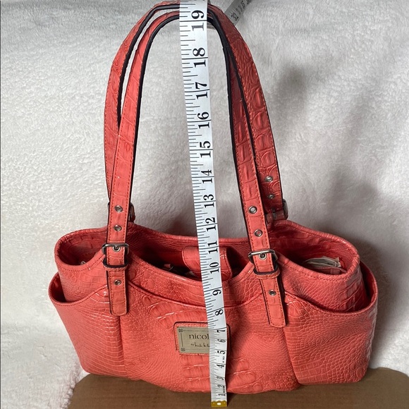 Nicole by Nicole Miller Pink Croc-Embossed Bag - Picture 10 of 10